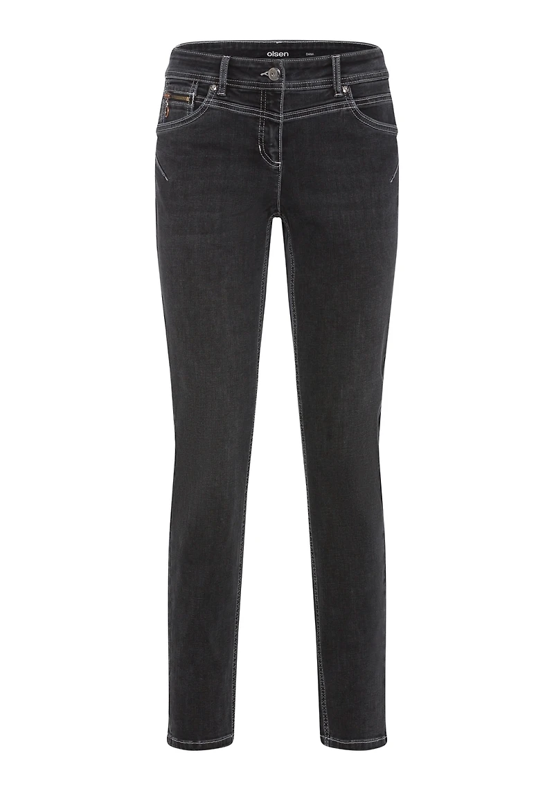 Olsen Women's Dana Fit Slim Leg Dark Washed Jeans