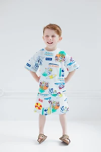 Paw Patrol Big Boys French Terry T-Shirt and Shorts Outfit Set