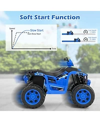 24V Kids Ride-On Electric Atv 4-Wheeler Quad Car with Wireless Connection