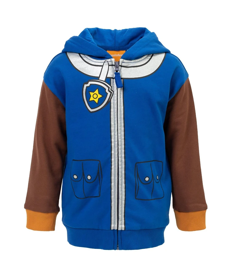 Paw Patrol Boys Rubble Chase Skye Fleece Zip Up Pullover Hoodie to