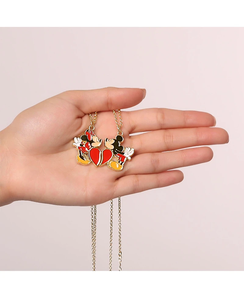 Disney Minnie & Mickey Mouse 2 Piece Necklace Set