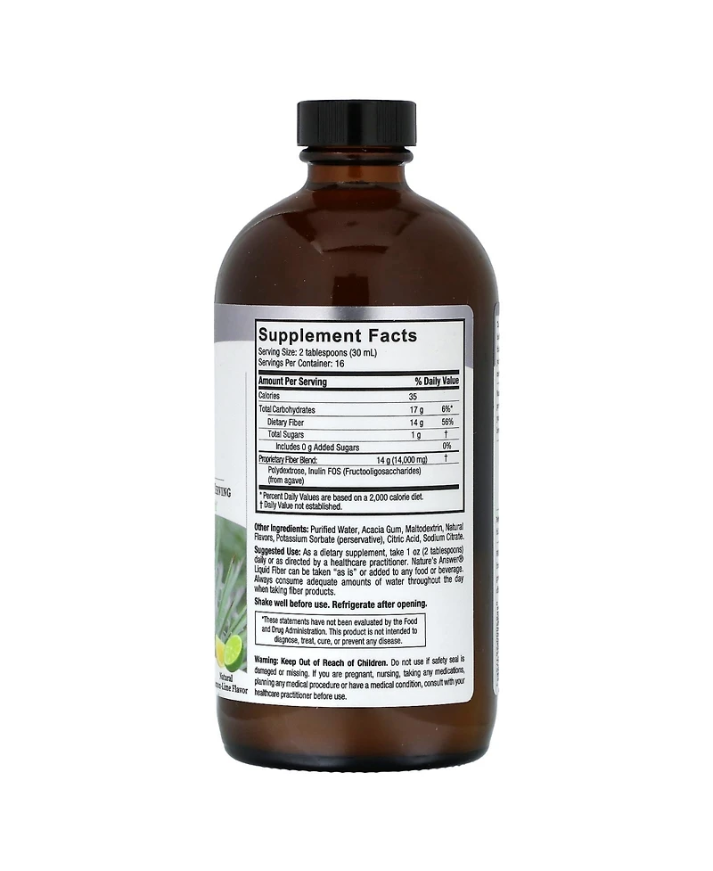 Nature's Answer Liquid Fiber Natural Lemon-Lime
