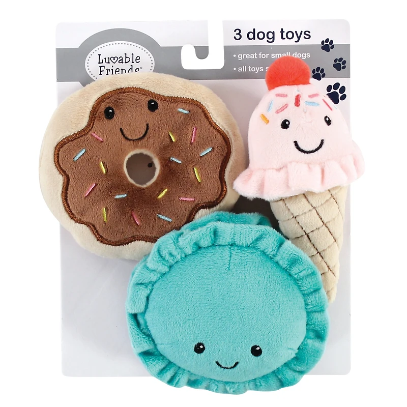 Luvable Friends Pet Squeaky Plush Dog Toy with Rope, Monkey, One