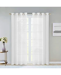 Melrose Semi Sheer Window Panel Set, 110" W x 84" L