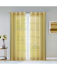 Melrose Semi Sheer Window Panel Set, 110" W x 84" L