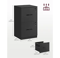 Slickblue 2-Drawer Vertical File Cabinet for Efficient Document Organization
