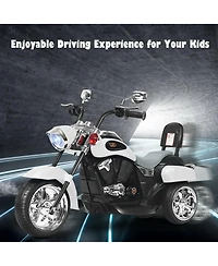 Gymax 6V Kids Ride On Chopper Motorcycle 3 Wheel Trike with Headlight