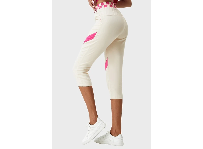 Bellemere New York Women's Bellemere High-Waisted Checkered Chic Crop Pants