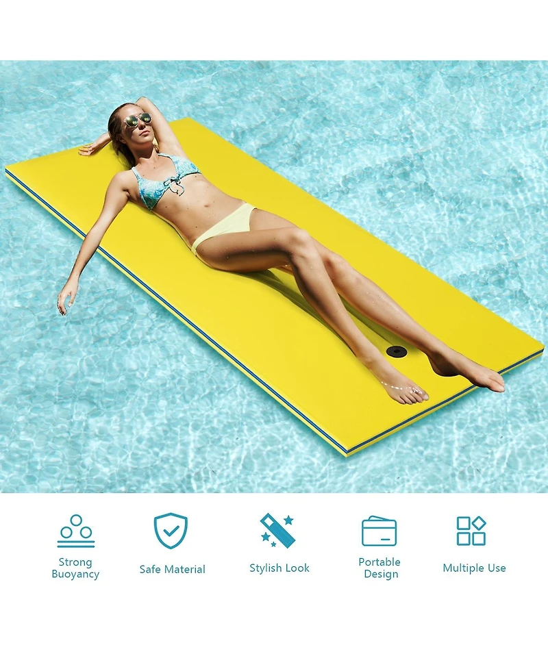 Vebreda 3-Layer Relaxing Tear-proof Water Mat-Yellow