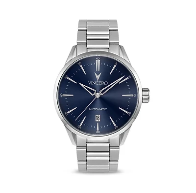 Vincero Stealth Icon Automatic Watch with Seiko Movement & H-Shaped Steel Bracelet