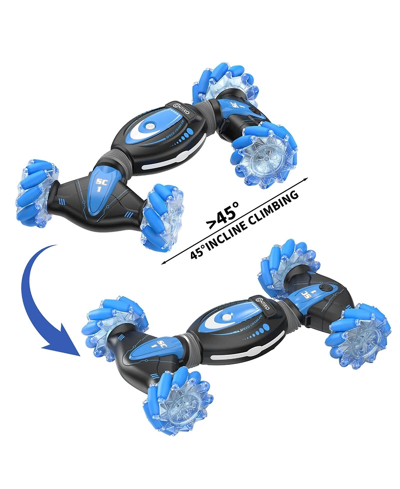 Contixo SC1 -All Terrain Transformable Speed Crawler Rc Stunt Car -Gesture Sensor -Rotating Offroad Vehicle