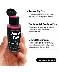 Hippie Crafter Acrylic Pouring Paint 24 Color Set