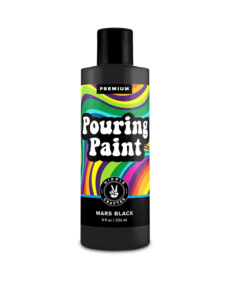 Hippie Crafter 8oz Acrylic Pouring Paint Black