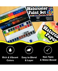 Hippie Crafter Premium Watercolor Paint Set 36 Colors