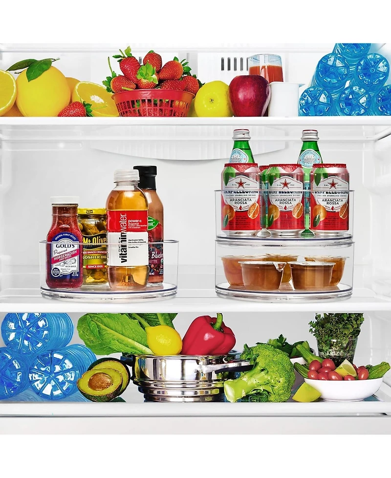 Sorbus Lazy Susan Organizer Set - for Fridge, Pantry, Cabinet, Table, Makeup, Set Includes 1 Tall Lazy Susan, 1 Two Tier