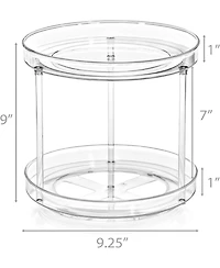 Sorbus Lazy Susan Organizer Set - for Fridge, Pantry, Cabinet, Table, Makeup, Set Includes 1 Tall Lazy Susan, 1 Two Tier