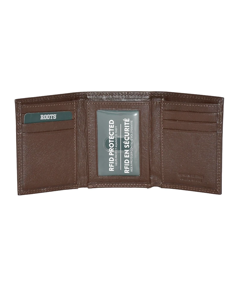 Roots Men's Leather Trifold Wallet