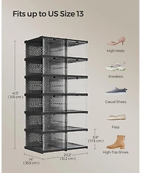 Slickblue Stackable Shoe Boxes for Efficient and Customizable Footwear Storage Solutions