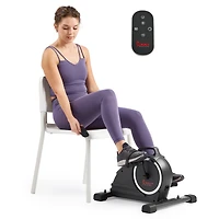 Sunny Health & Fitness Smart Motorized Under Desk Elliptical, Bluetooth with Free SunnyFit App