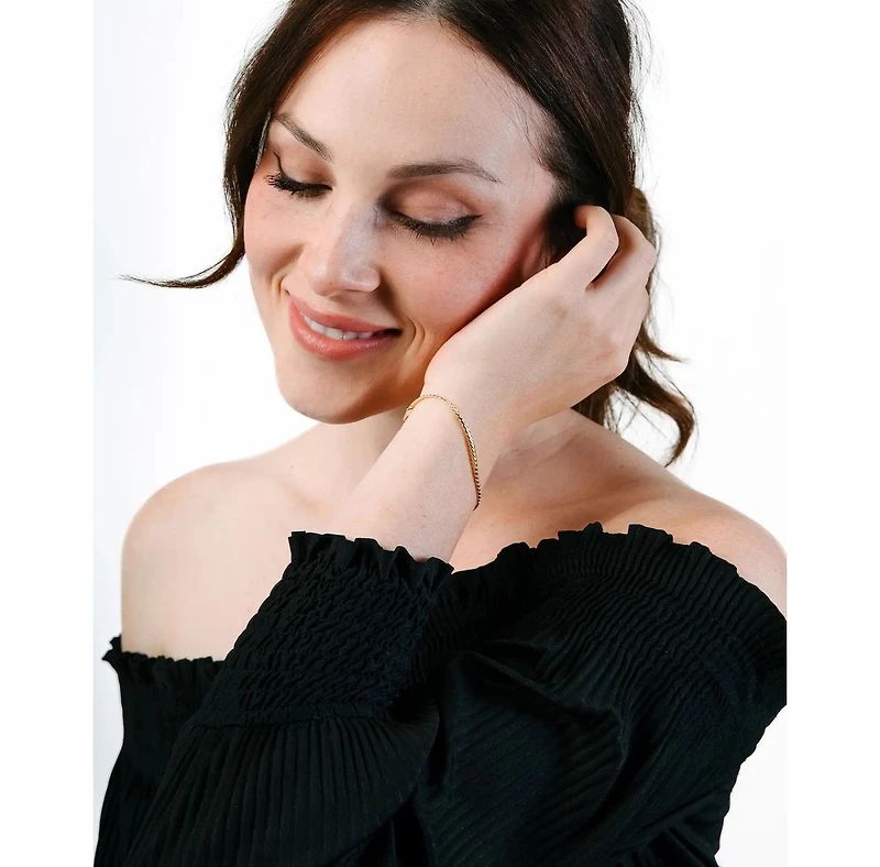 Vincero Women's Serpentine Bracelet in Polished 14k Gold-Plated Sterling Silver