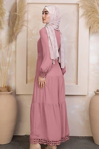 Urban Modesty Women's Lattice Abaya Maxi Dress