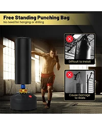 Freestanding Punching Bag Kickboxing Bag with Stand and Suction Cup Base