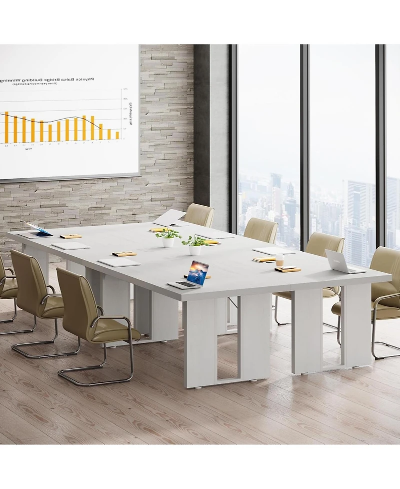 Tribesigns 71" Large Dining Table for 6 to 8 People, Rustic Farmhouse Style Dinner Table, Rectangular Dining Table