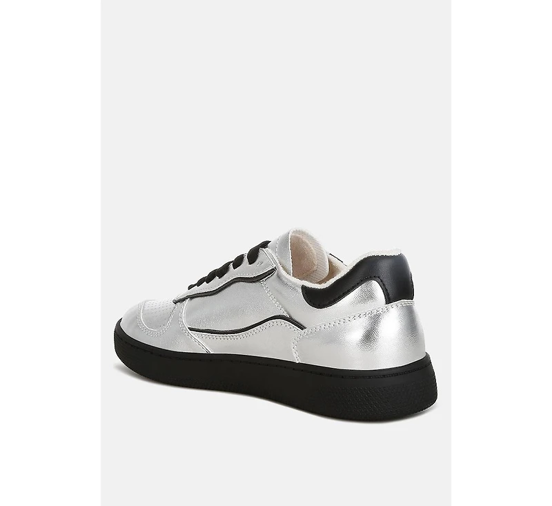 Kyniska Metallic Faux Leather Everyday Sneakers