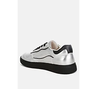 Kyniska Metallic Faux Leather Everyday Sneakers