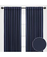 Chanasya Premium 2-Panel Ornamental Damask Classy Room Darkening Curtains - 3-in-1 Back Tab, Rod Pocket, Ring Tab - for Windows Living Room Bedroom