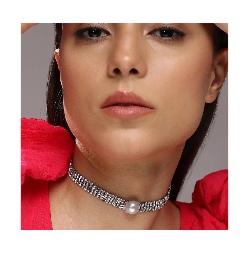 Sohi Women's Bling Choker Necklace