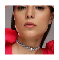 Sohi Women's Bling Choker Necklace