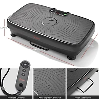 Sunny Health & Fitness Premium 2D Vibration Plate & Oscillation Therapy Platform for Weight Loss, Rehabilitation, Circulation, & Muscle Toning