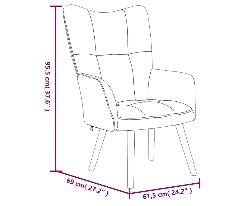 Relaxing Chair Black Velvet