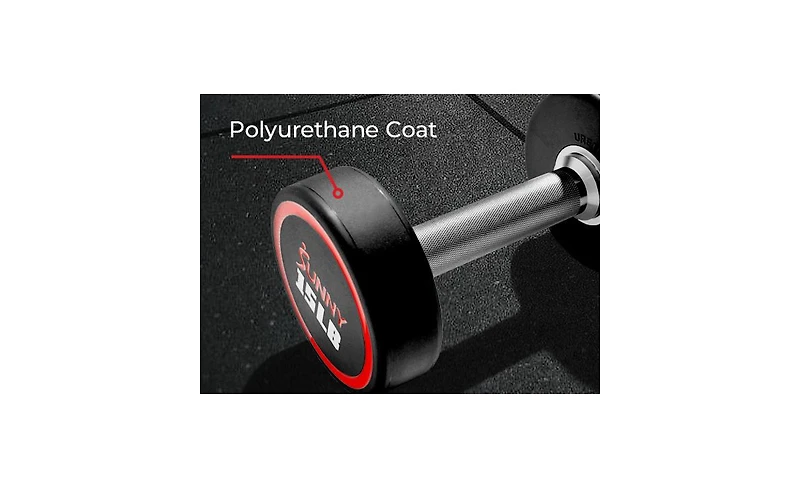 Sunny Health & Fitness Signature Style Polyurethane Round Dumbbells