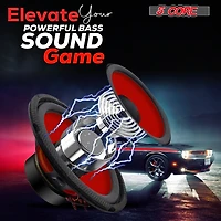 5Core 6 Inch Subwoofer speaker 300 Watt Car Subwoofer 4 Ohm Replacement Sub Woofer