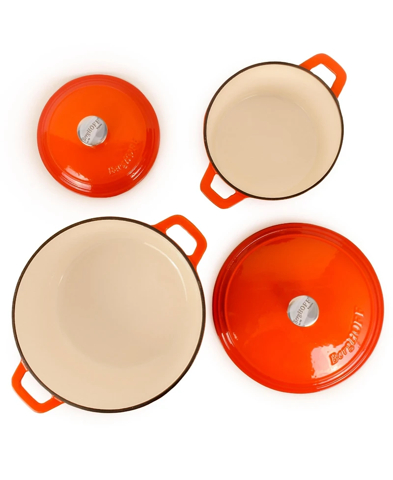 BergHOFF Neo 4pc Cast Iron Cookware Set, 3qt. & 7qt.