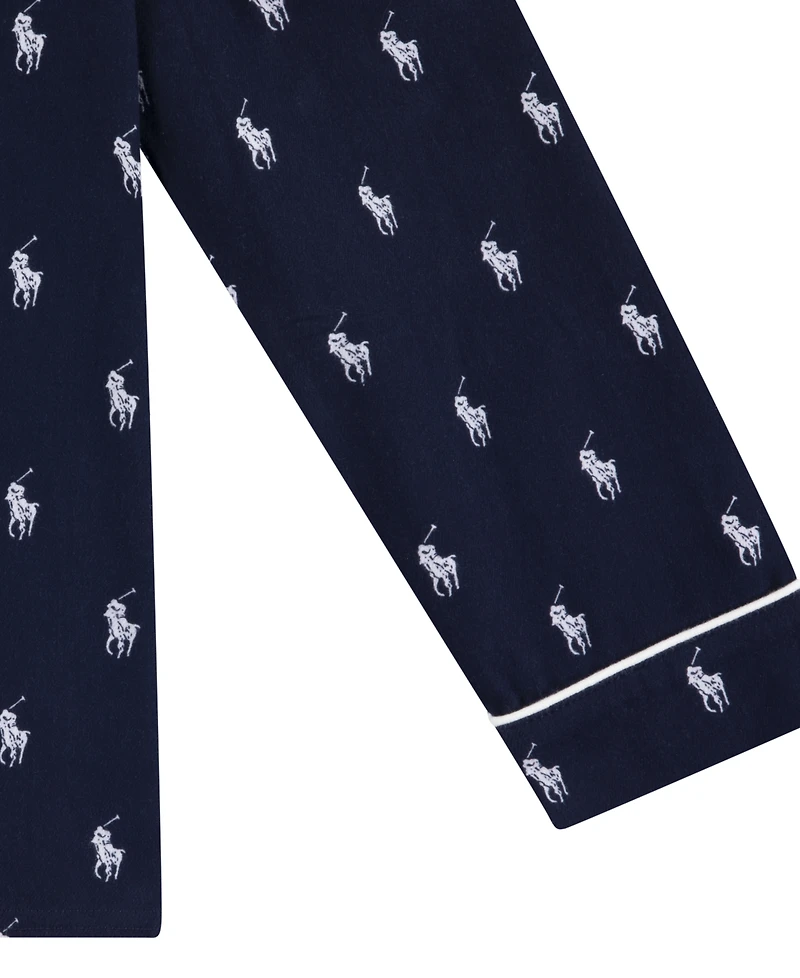 Polo Ralph Lauren Boys 8-20 Woven Long Sleeve and Pant Pajamas, 2-Piece Set