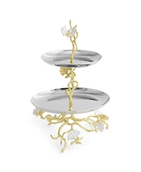 Michael Aram Butterfly Ginkgo Gold Two Tier Etagere