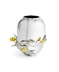 Michael Aram Pomegranate Silver and Gold Vase