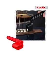 5 Core Guitar String Winder Bridge Pin Remover 6Pcs Acoustic Electric Guitars Repair Maintenance Tool Peg Puller Strings Extractor - Sw S Red 6PCS