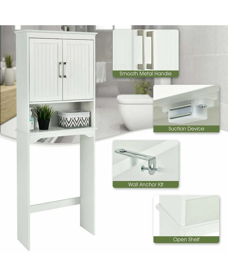 Over Toilet Space Saver Bathroom Organizer with Storage Cabinet