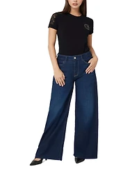 Guess Women's Lace Back Short-Sleeve T-Shirt