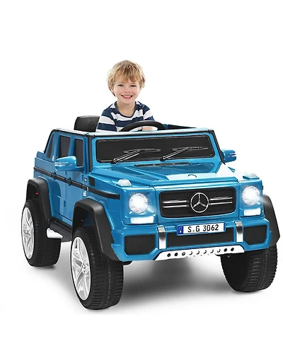 Gymax 12V Licensed Mercedes-Benz Kids Ride On Car Rc Motorized Vehicles w/ Trunk Pink