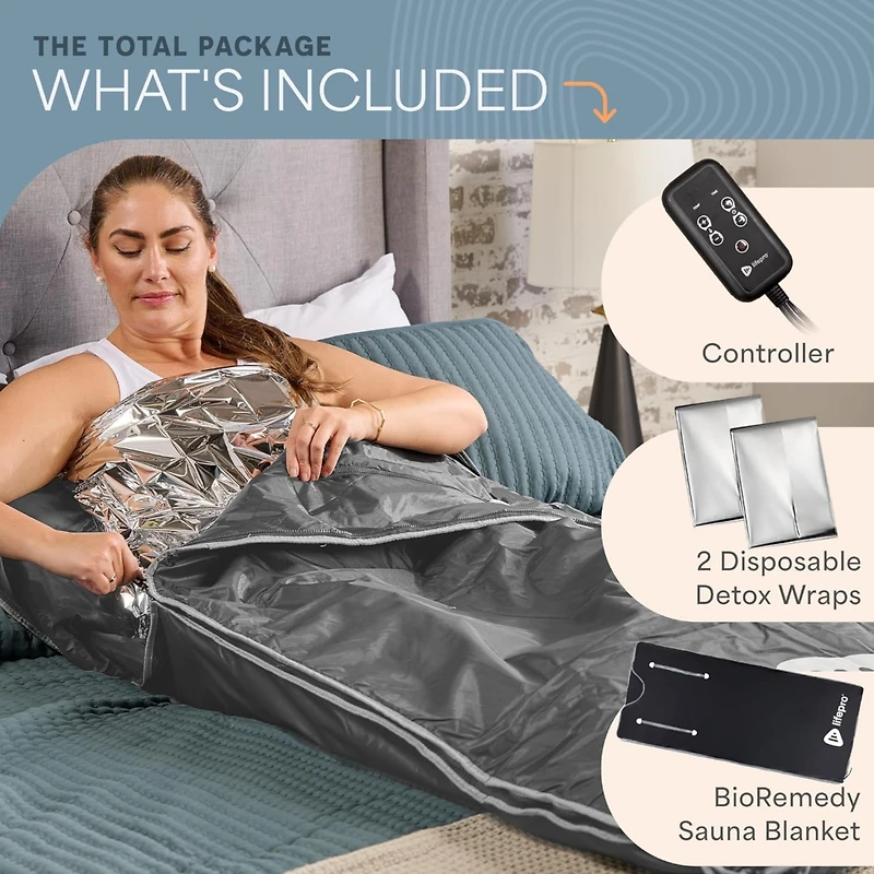 LifePro Sauna Blanket for Detoxification - Portable Far Infrared Home Detox Calm Your Body and Mind (Regular Pink)