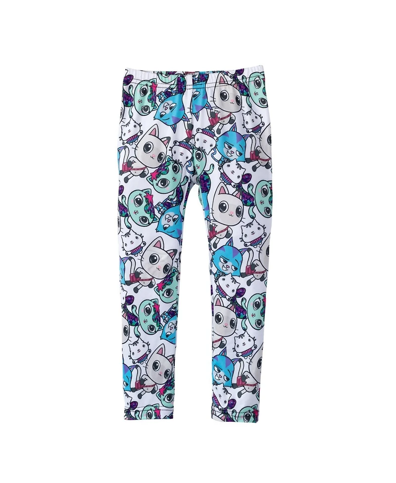 Gabby's Dollhouse Little Girls Dreamworks Pandy Paws Sweatshirt and Leggings Outfit Set to