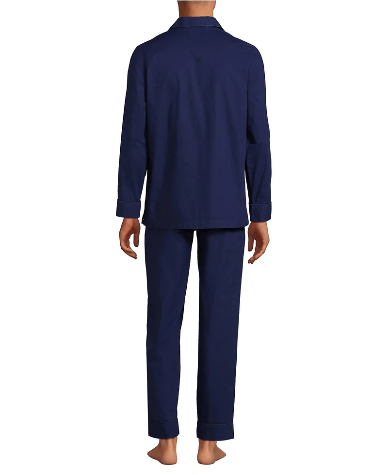 Lands' End Men's Long Sleeve Essential Pajama Set