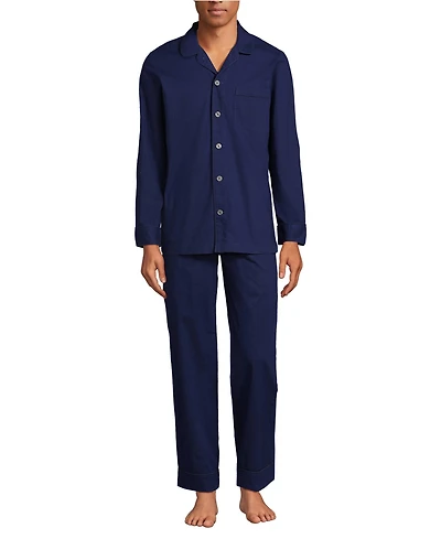 Lands' End Men's Long Sleeve Essential Pajama Set