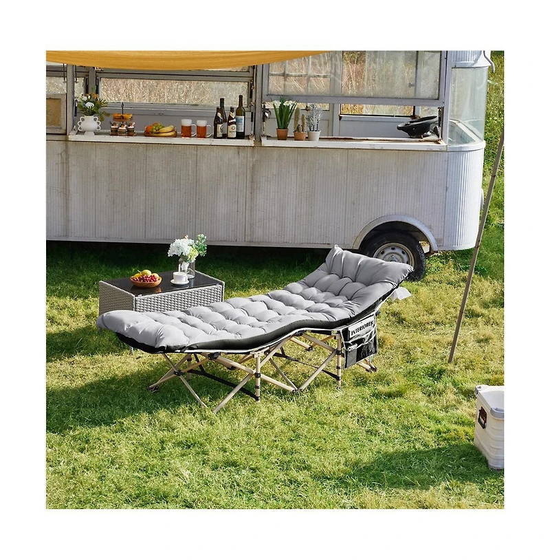 Yaheetech Folding Camping Cot with Carry Bag for Adults