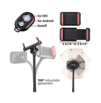 Yescom 7" Dual Led Ring Light Dimmable with Stand Phone Holder for Makeup Selfie Vlog